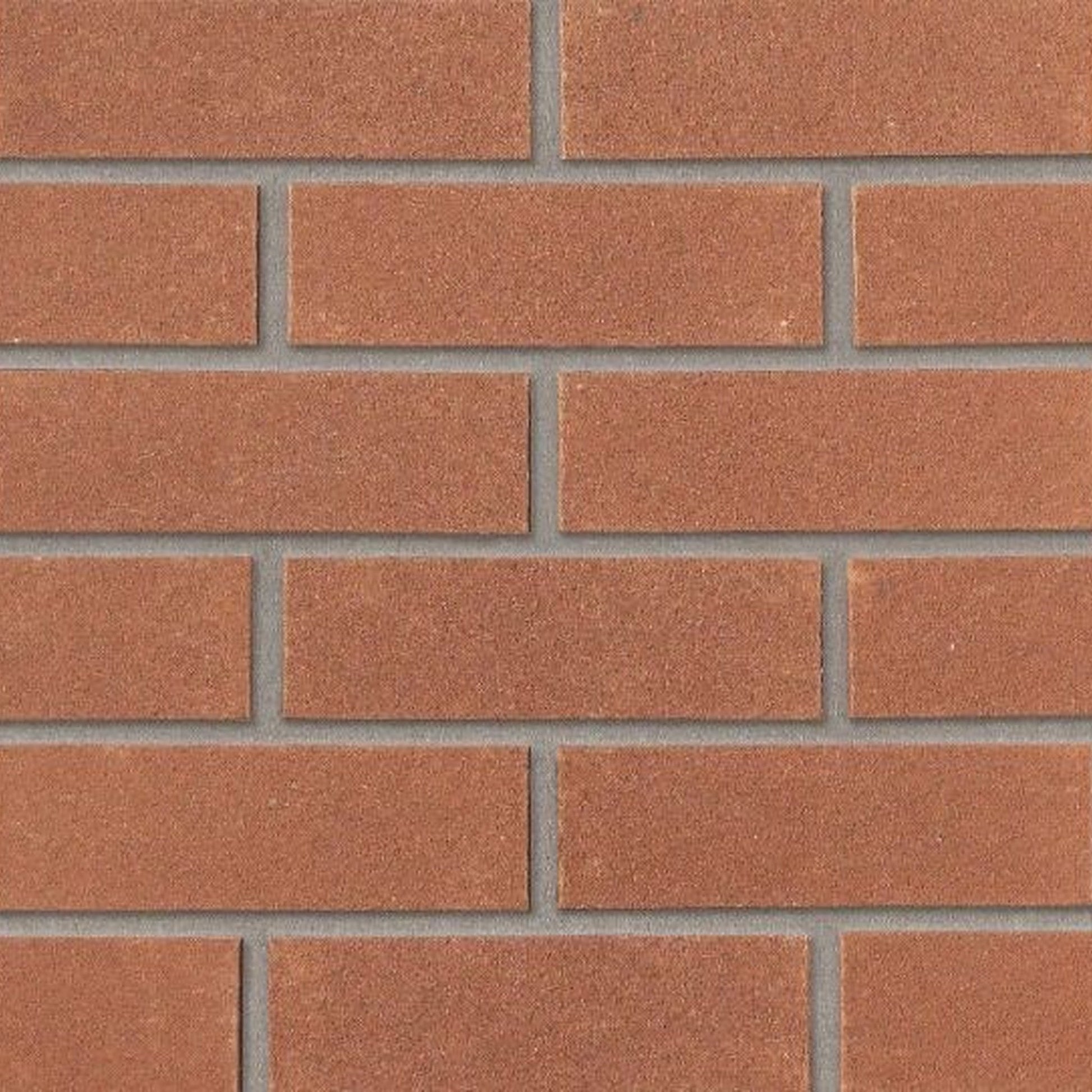 Ibstock Aston Red Sandfaced wirecut facing brick A0378A laid in stretcher bond, red sandfaced texture