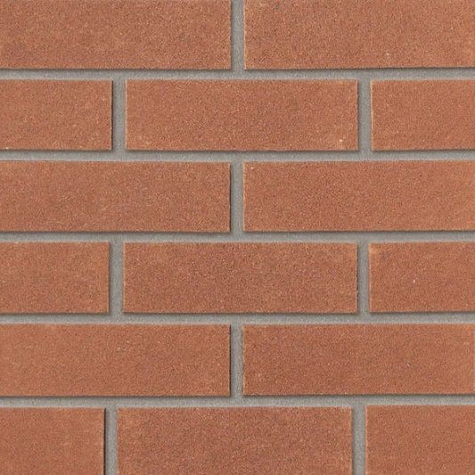 Ibstock Aston Red Sandfaced wirecut facing brick A0378A laid in stretcher bond, red sandfaced texture