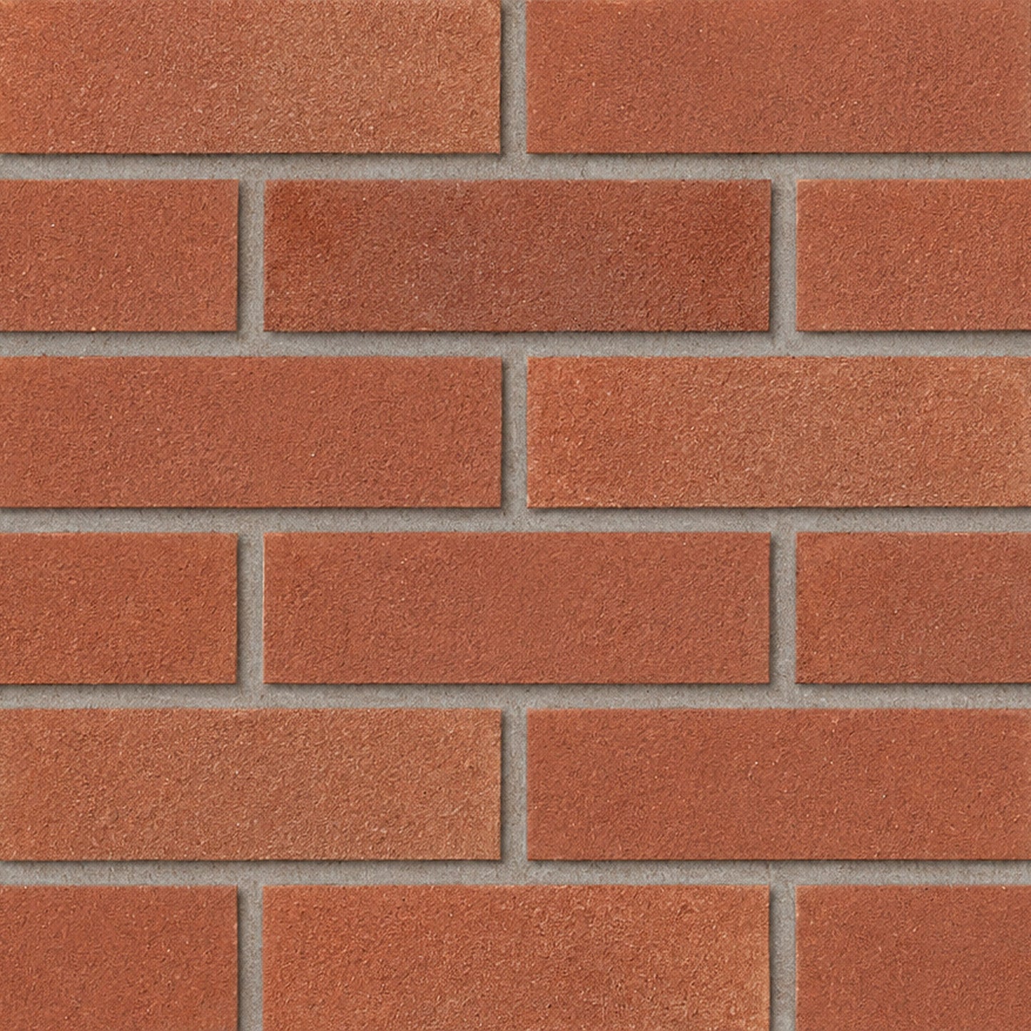 Ibstock Aston Red Sandfaced Offshade wirecut facing brick laid in stretcher bond, red sandfaced texture